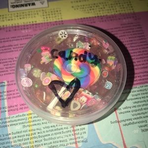 I would say this is stretchy this has little Candy inside with  lollipop toy